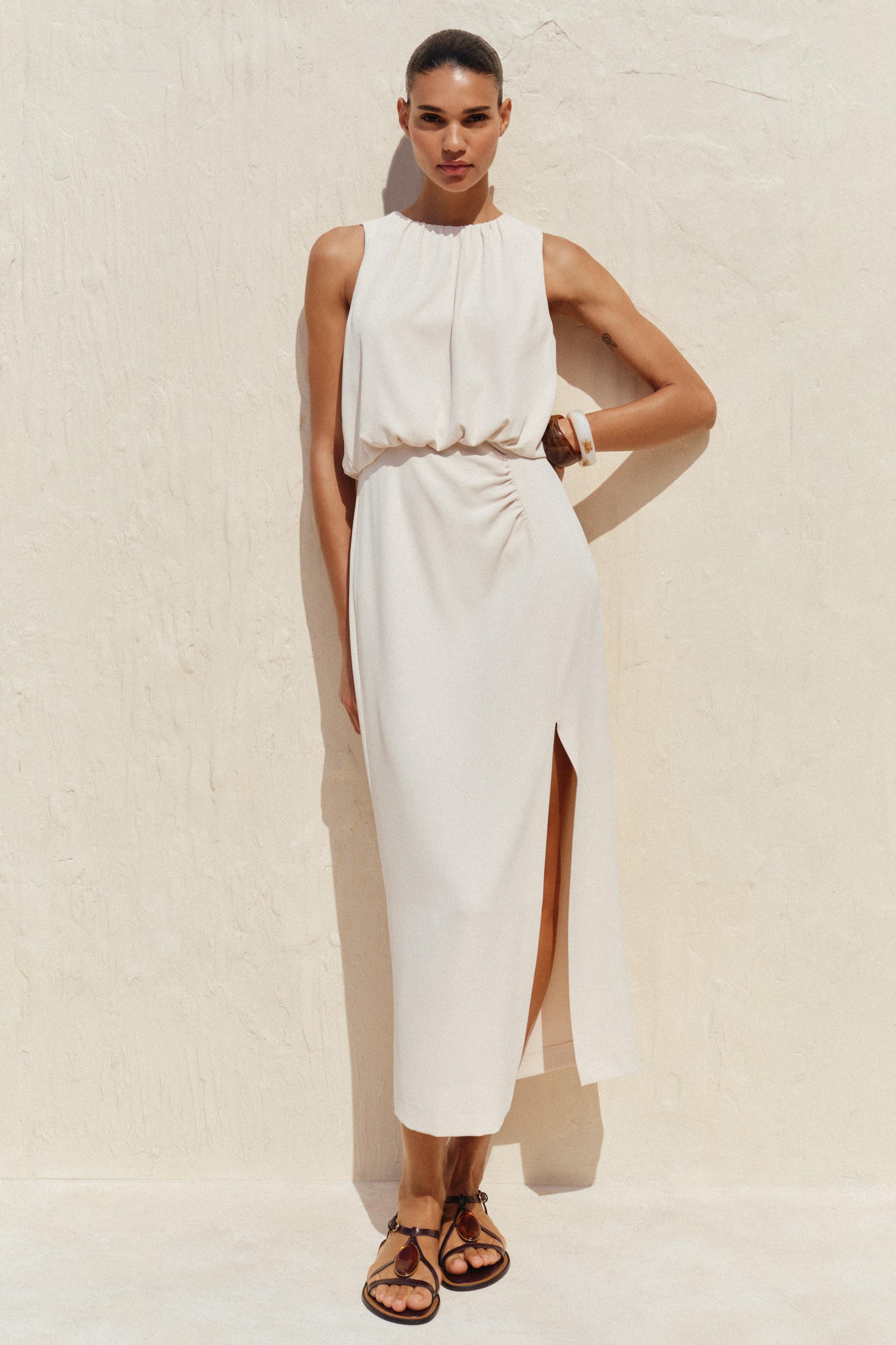 ROBE MIDI PLIS TAILLE